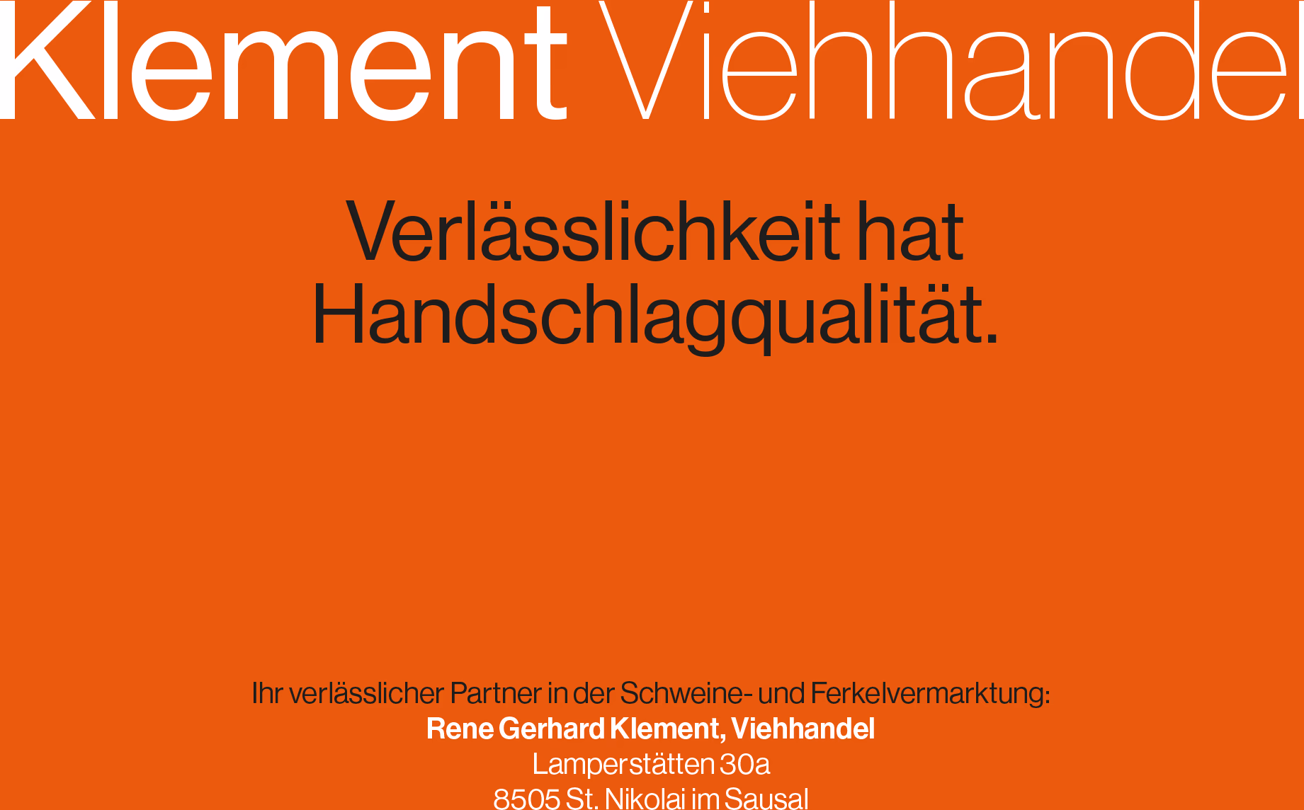 Klement Viehhandel St. Nikolai im Sausal – Ihr zuverlässiger Partner.